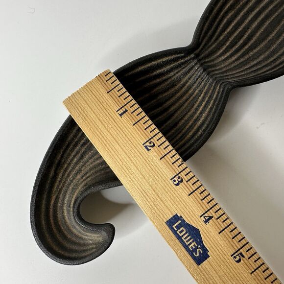 Cast Iron Mustache Trinket Dish 12x3" Whimsical Catchall Coins Keys Jewelry Tray - Picture 11 of 13